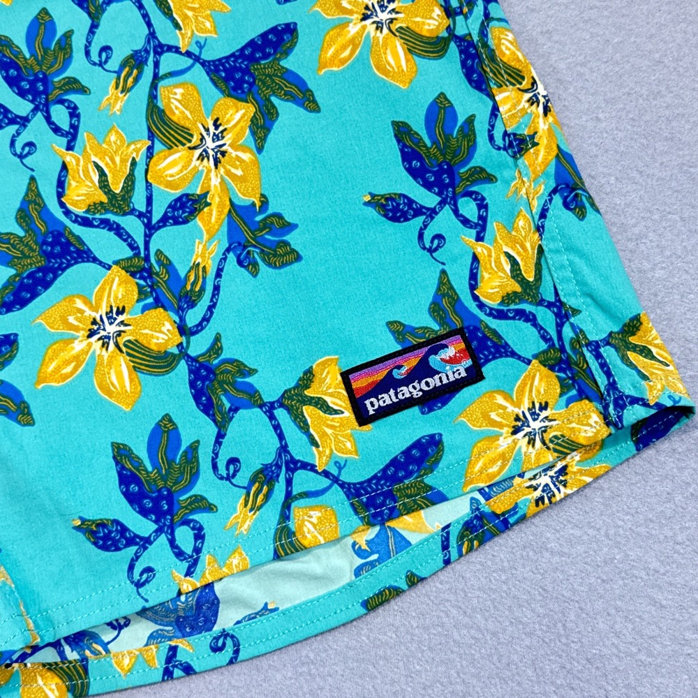 PATAGONIA Stretch Wavefarer Boardshorts 21" Mens 36 Blue Floral Swim Trunks - Picture 4 of 11